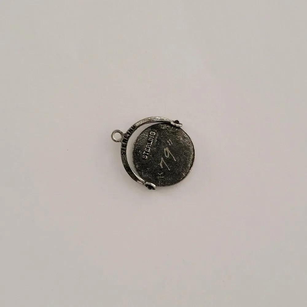 Womens Watch Blue Dial Silver Case Sterling Ohio Buckeye State Pendant